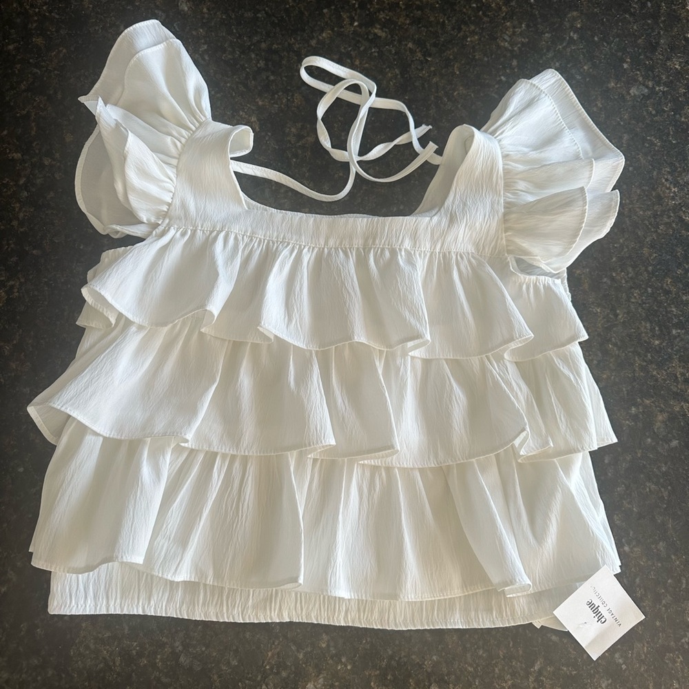 Chique Vintage Ruffle Blouse